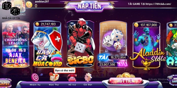 789Club 3 Các tựa game hot hit nền tảng 789club đang cung cấp